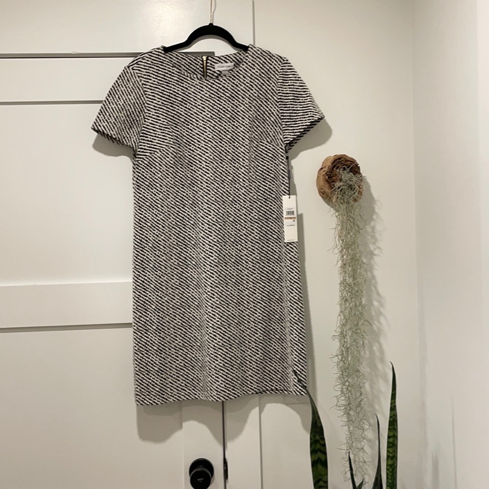 Calvin Klein dress- black and white texture